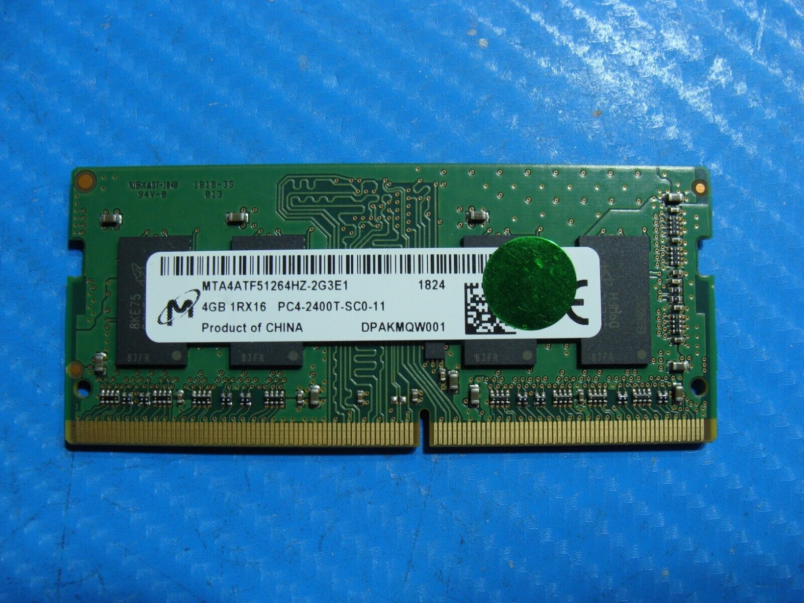 Dell 7490 So-Dimm Micron 4GB 1Rx16 Memory Ram PC4-2400T MTA4ATF51264HZ-2G3E1