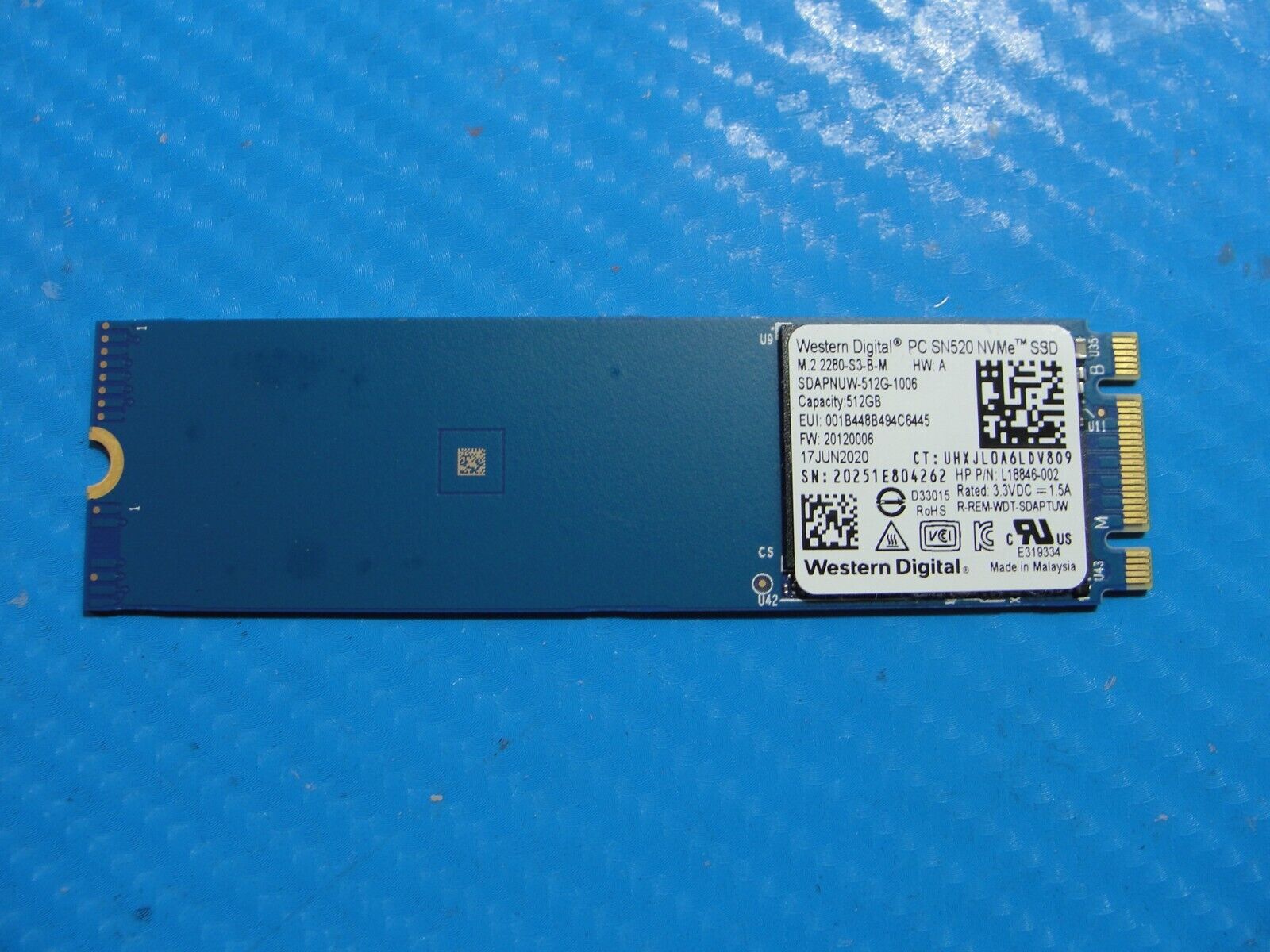 HP 13t-ba000 WD 512GB NVMe M.2 SSD Solid State Drive SDAPNUW-512G-1006