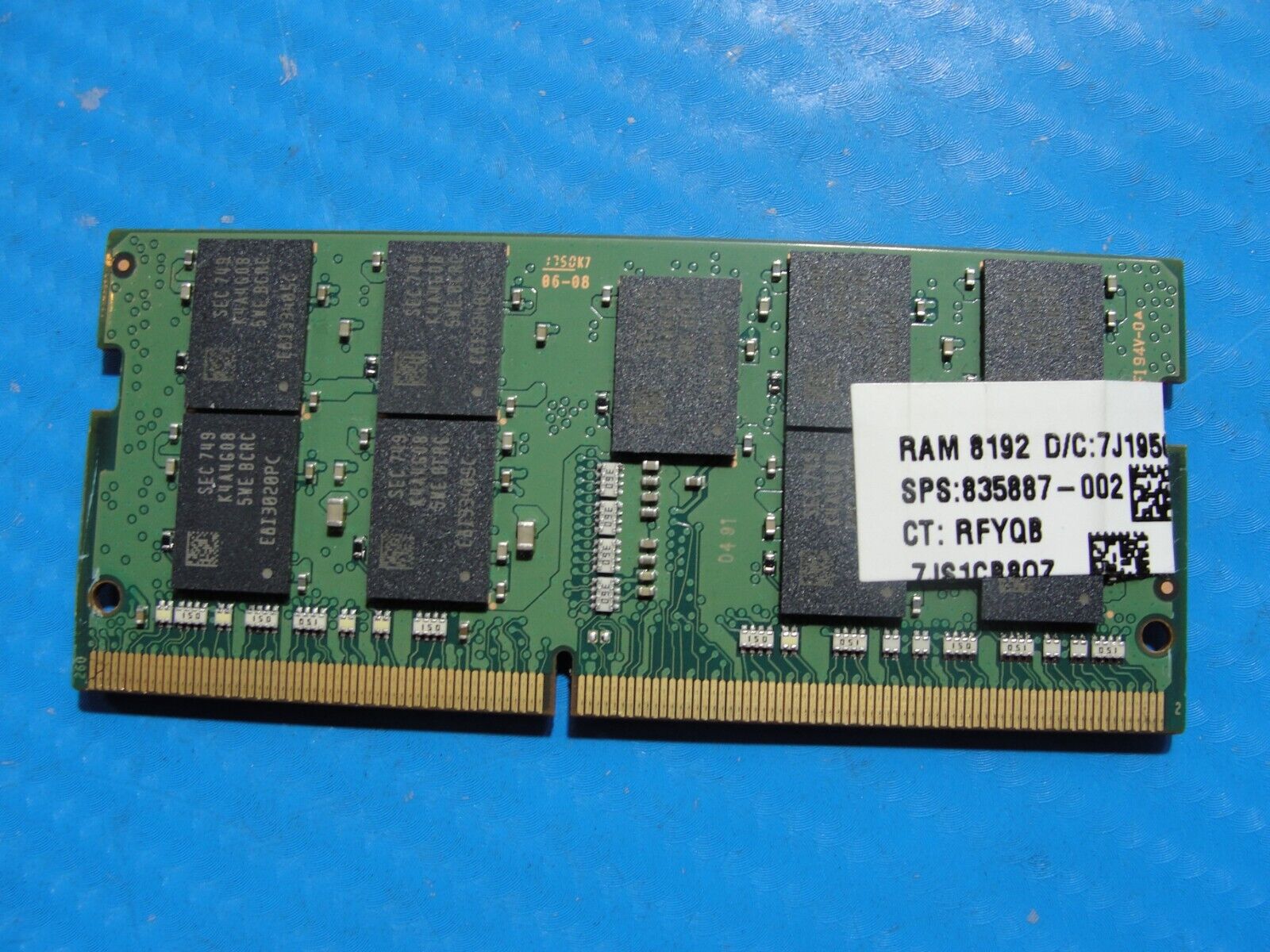 HP 17 G3 Samsung 8GB 2Rx8 PC4-2400T Memory RAM SO-DIMM M474A1G43EB1-CRCQ