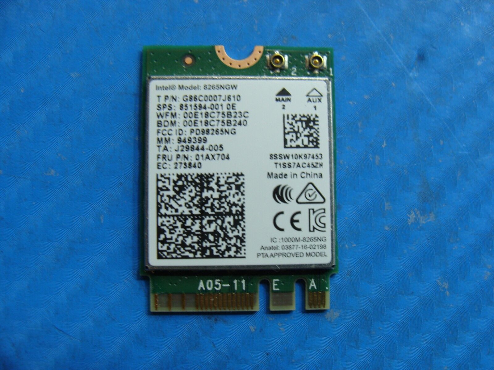 Lenovo Yoga 13.3” 720-13IKB 81C3 OEM Laptop Wireless WiFi Card 8265NGW 01AX704