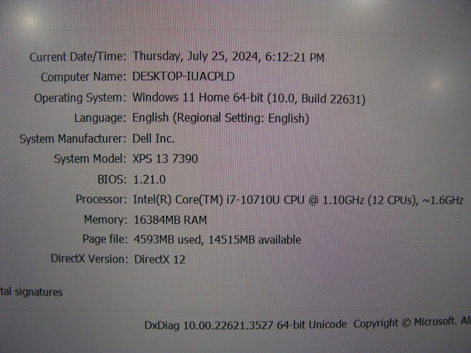 Dell XPS 7390 13.3