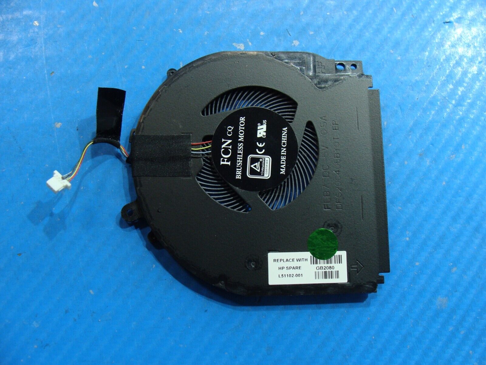 HP Pavilion x360 15.6” 15-dq0081nr OEM CPU Cooling Fan L51102-001 023.100F2.0011