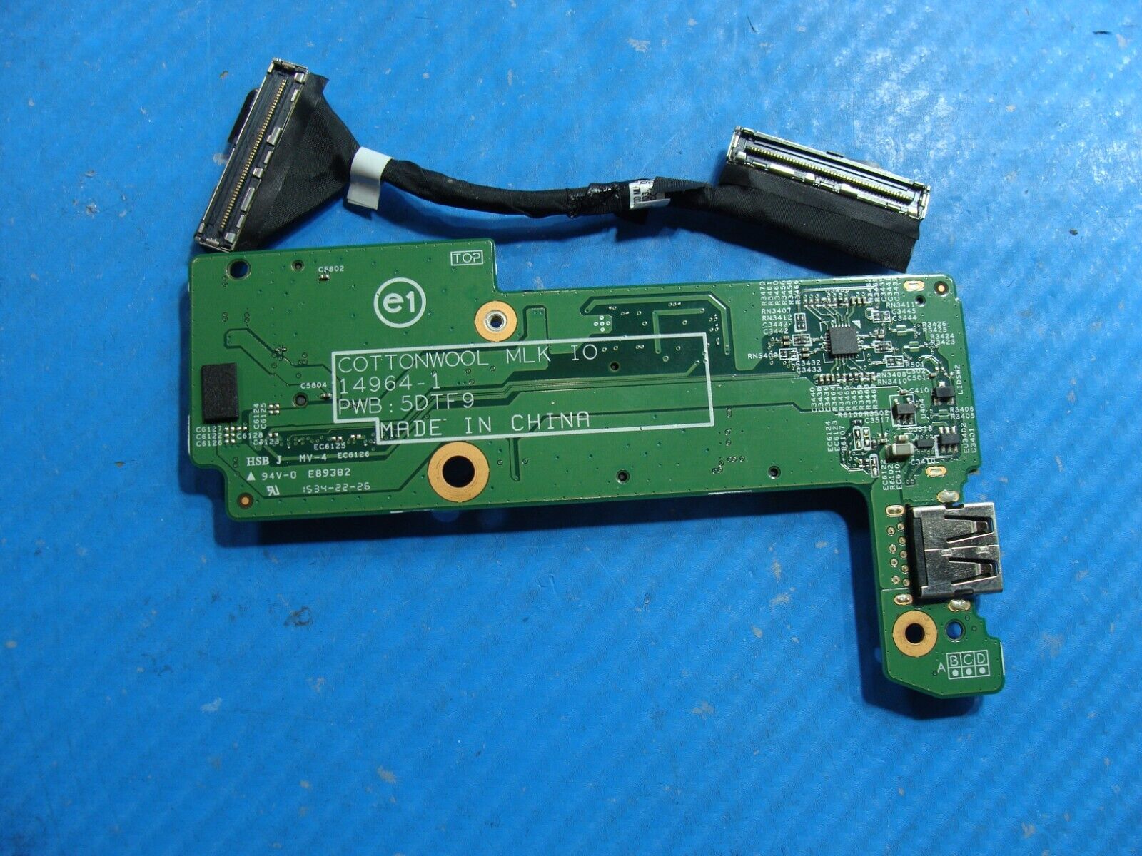 Dell Inspiron 13.3” 13 7353 OEM USB Card Reader Board w/Cable 5DTF9 D2TYT GMTD5