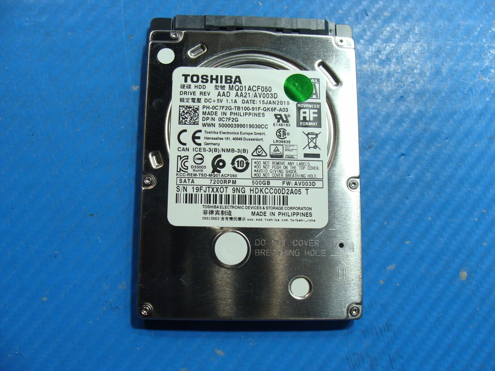 Dell 3490 Toshiba 500GB 2.5