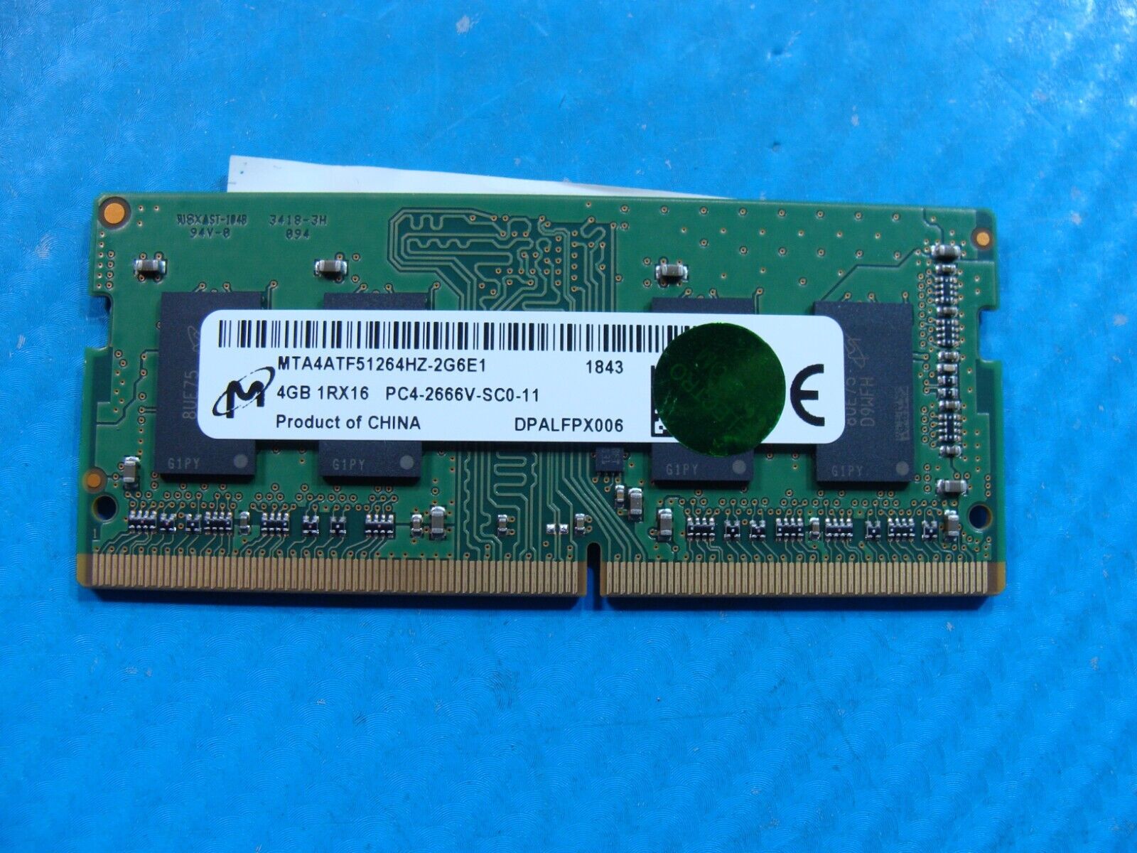 HP 11m-ad113dx Micron 4GB 1Rx16 PC4-2666 Memory RAM SO-DIMM MTA4ATF51264HZ-2G6E1