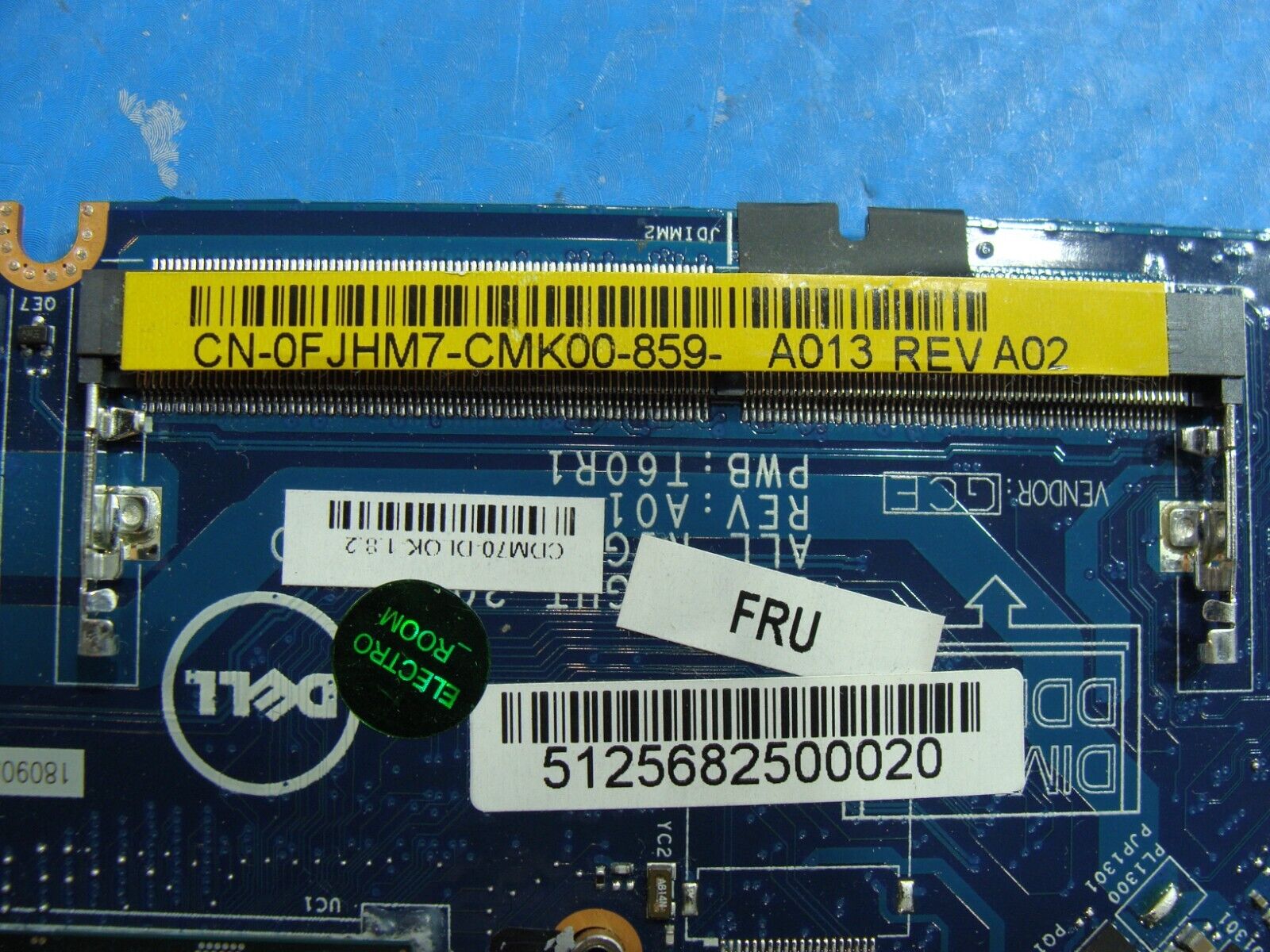 Dell Latitude 14” 5480 Genuine Laptop Intel i5-7300U 2.6GHz Motherboard FJHM7