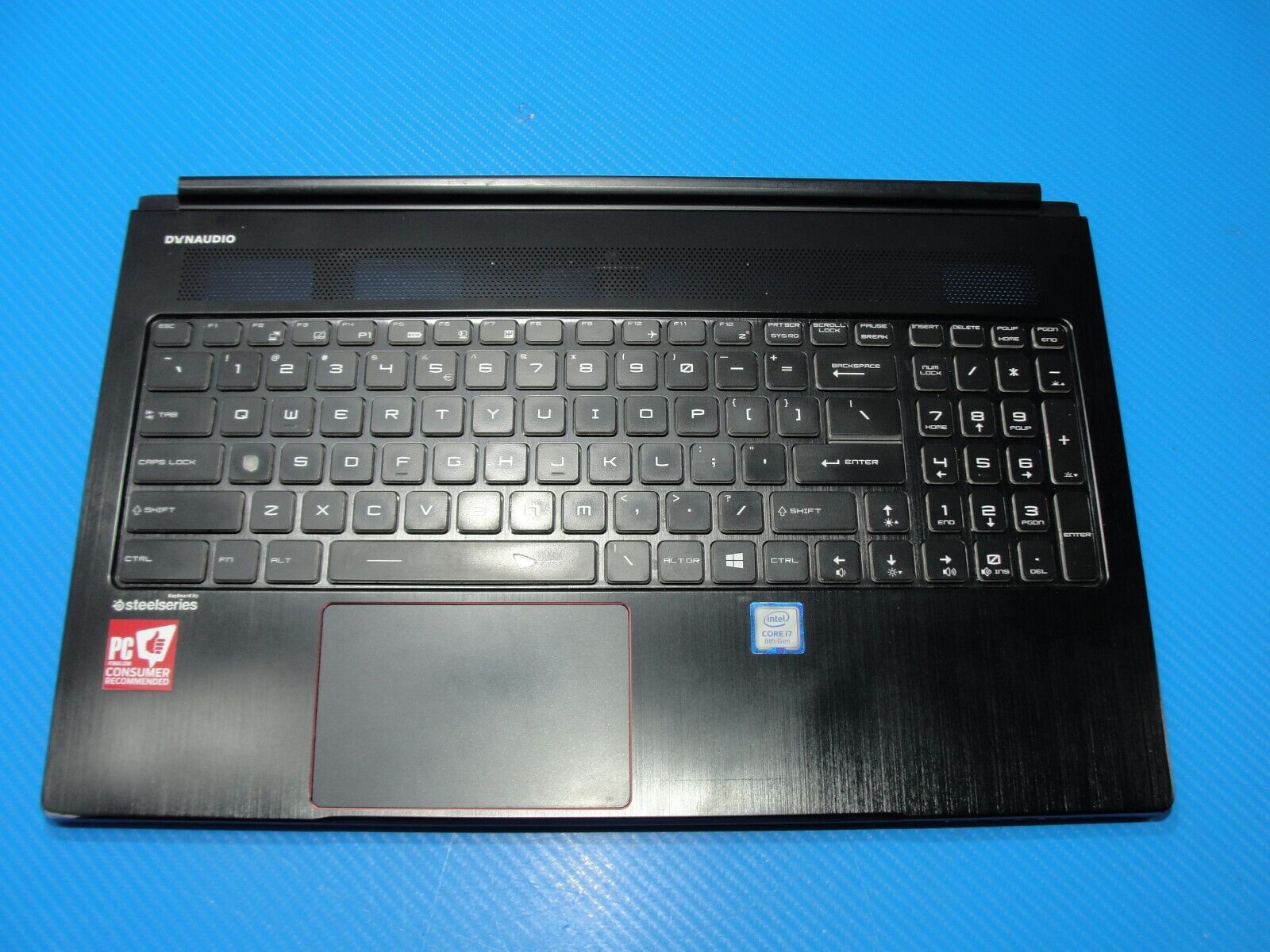 MSI 15.6” GS63 Stealth 8RE Palmrest w/Keyboard TouchPad & Speakers 3076K5C222