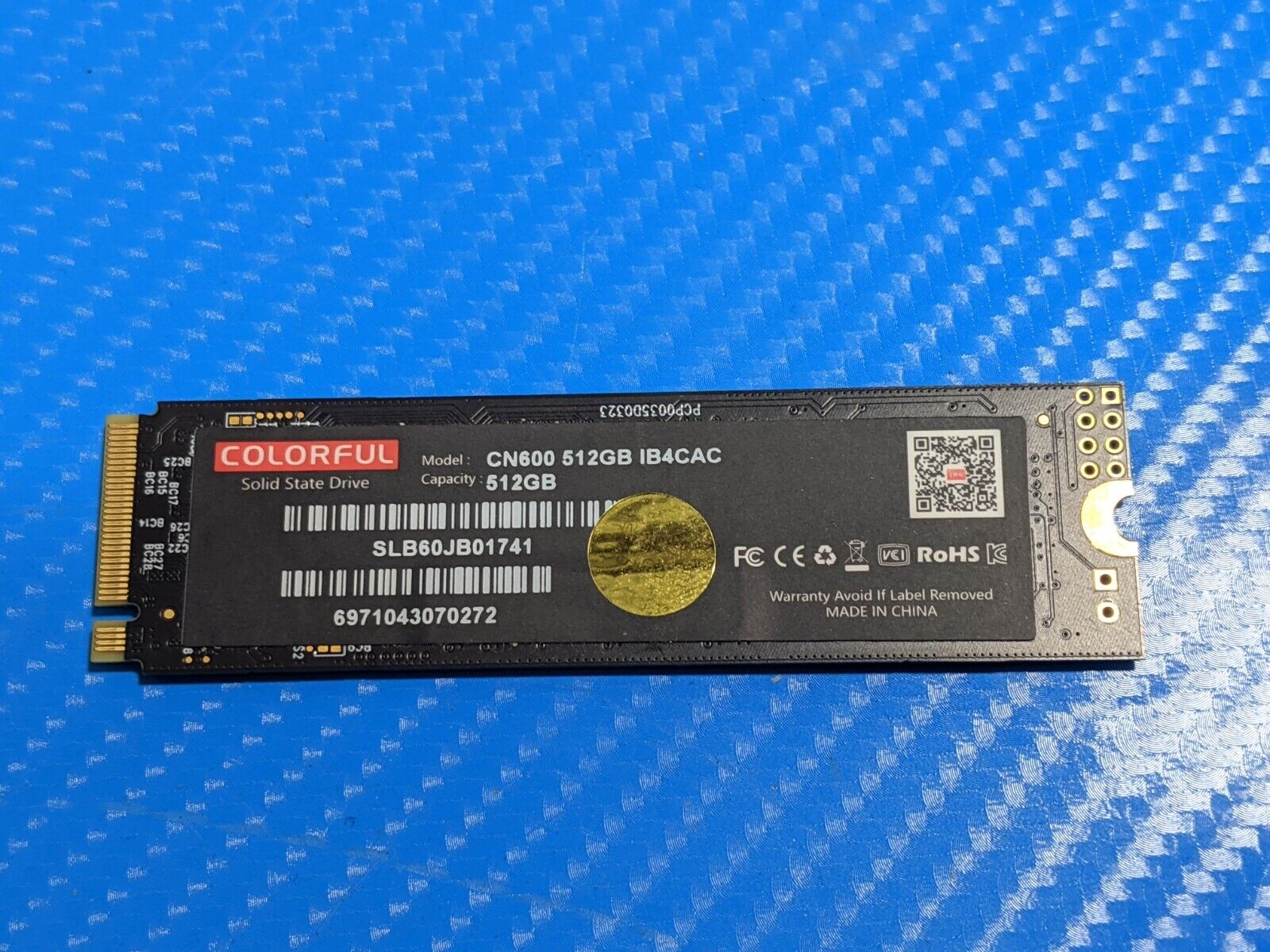 ASUS F15 FX516PM Colorful CN600 512GB NVMe SSD Solid State Drive SLB60JB01741