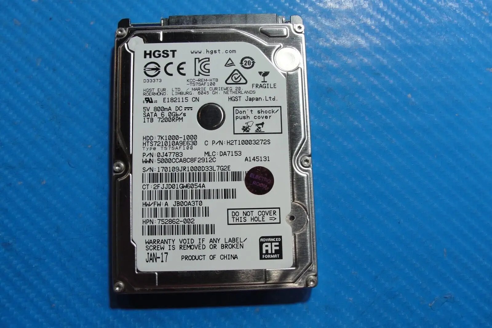 HP 17m-ae011dx HGST 1TB SATA 2.5