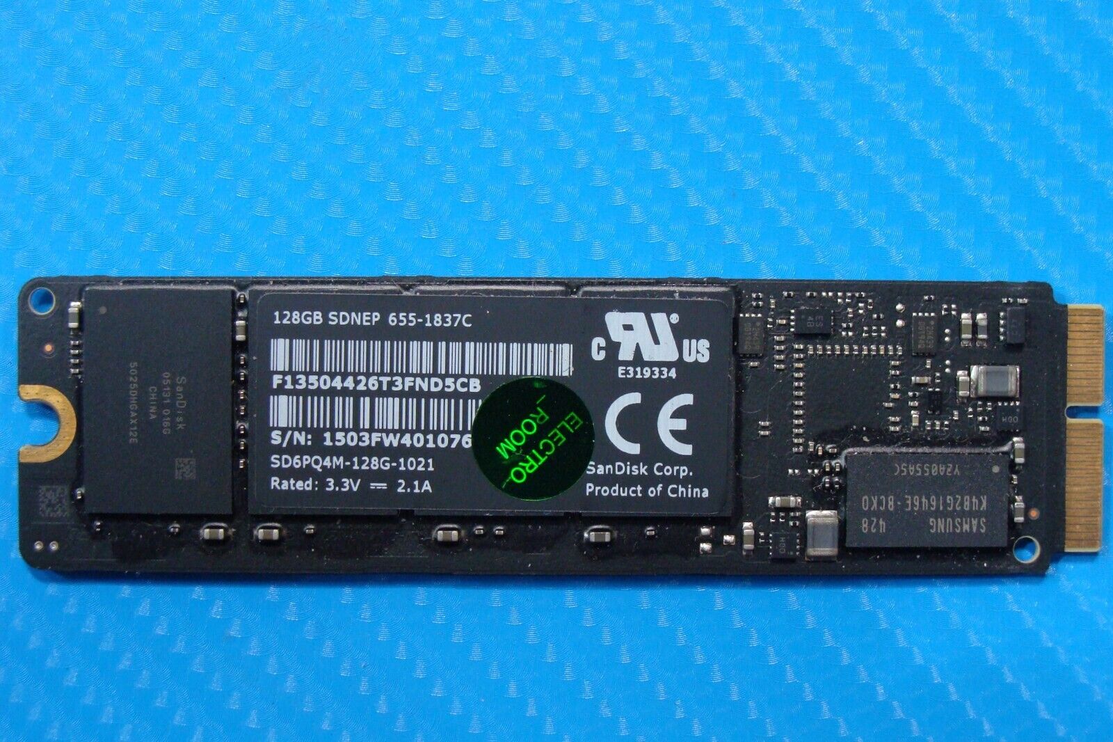 MacBook Air A1465 SanDisk 128GB Solid State Drive SD6PQ4M-128G-1021 655-1837C