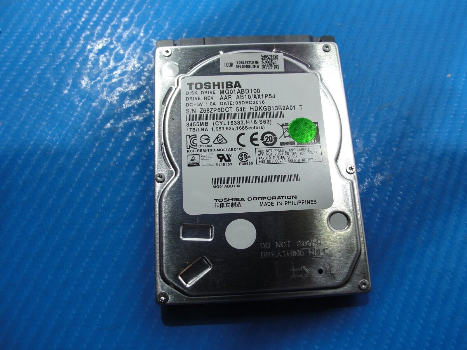 Acer Aspire F5-573 Toshiba 1Tb Sata 2.5