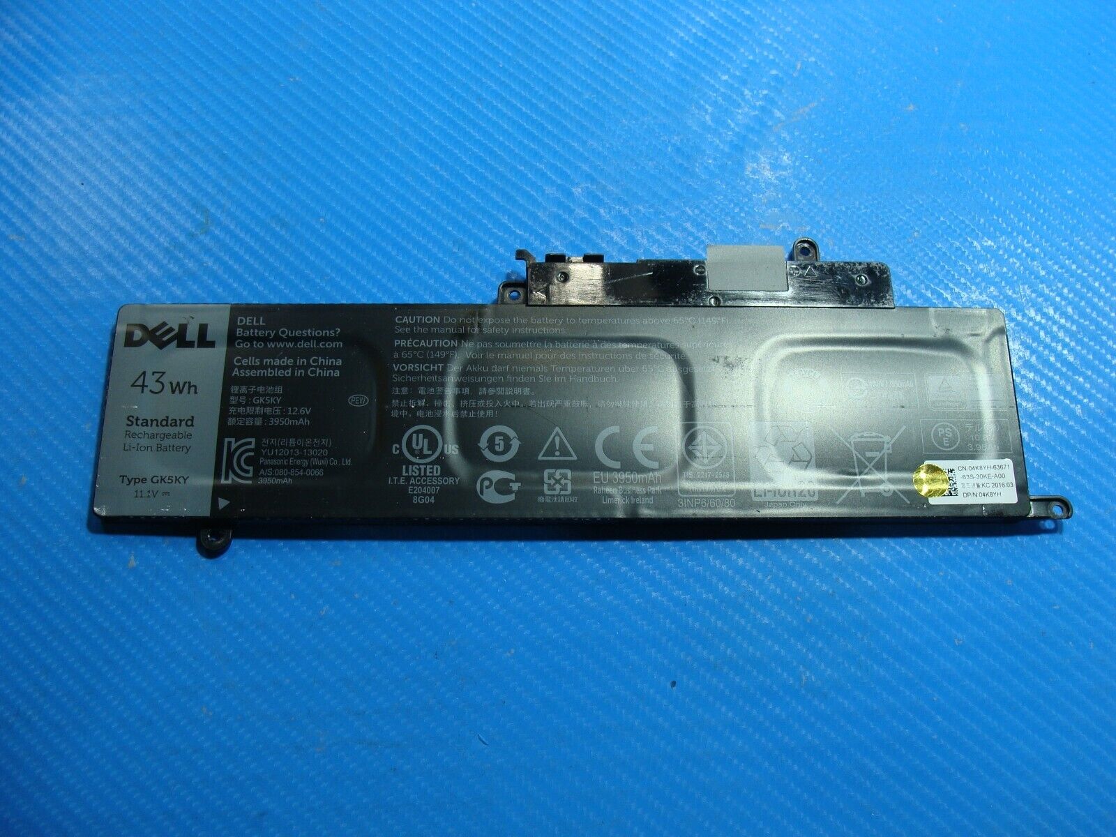 Dell Inspiron 13.3” 13 7359 OEM Battery 11.1V 43Wh 3950mAh GK5KY 4K8YH Excellent