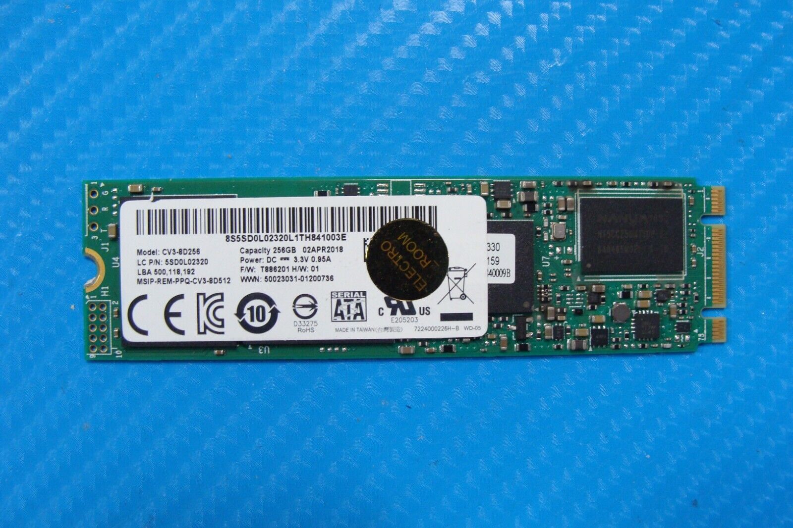 Lenovo 5-1570 Lite-On SATA M.2 256GB SSD Solid State Drive CV3-8D256