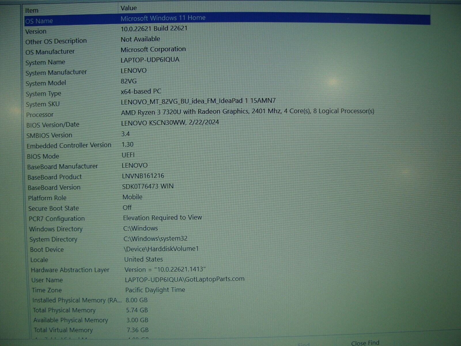 Lenovo IdeaPad 1 15AMN7 15.6