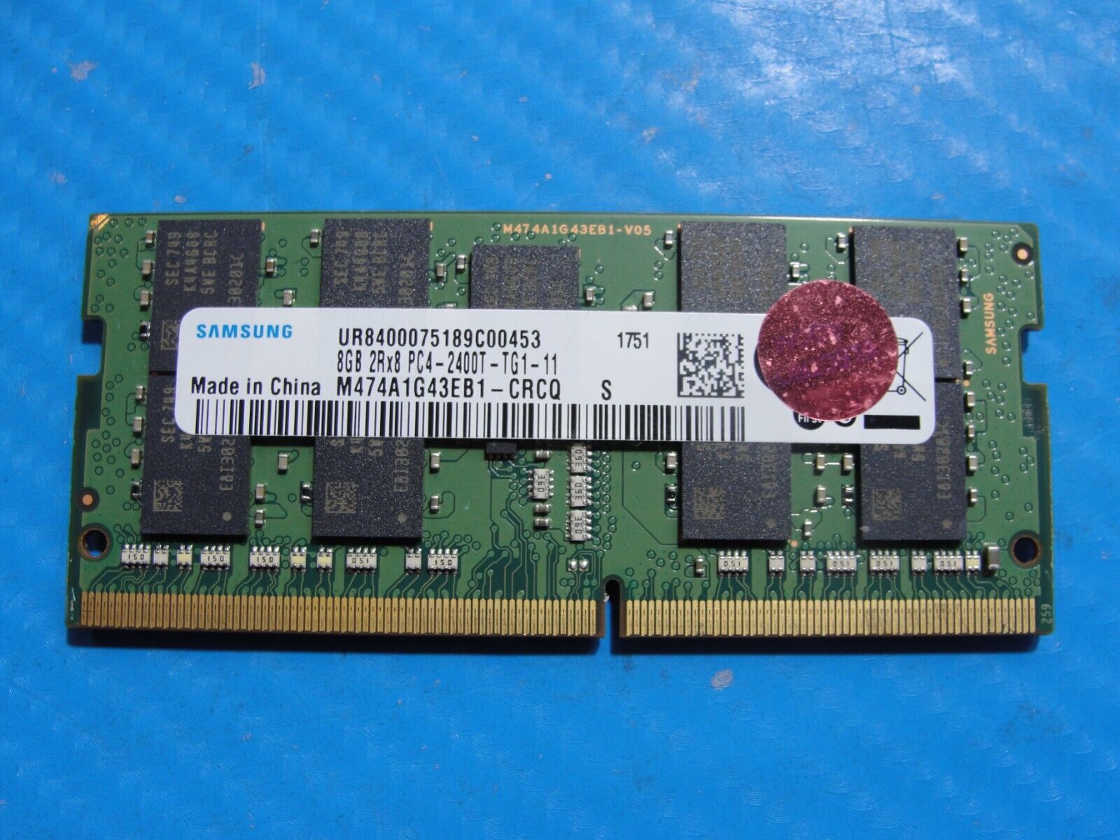 HP 17 G3 Samsung 8GB 2Rx8 PC4-2400T Memory RAM SO-DIMM M474A1G43EB1-CRCQ