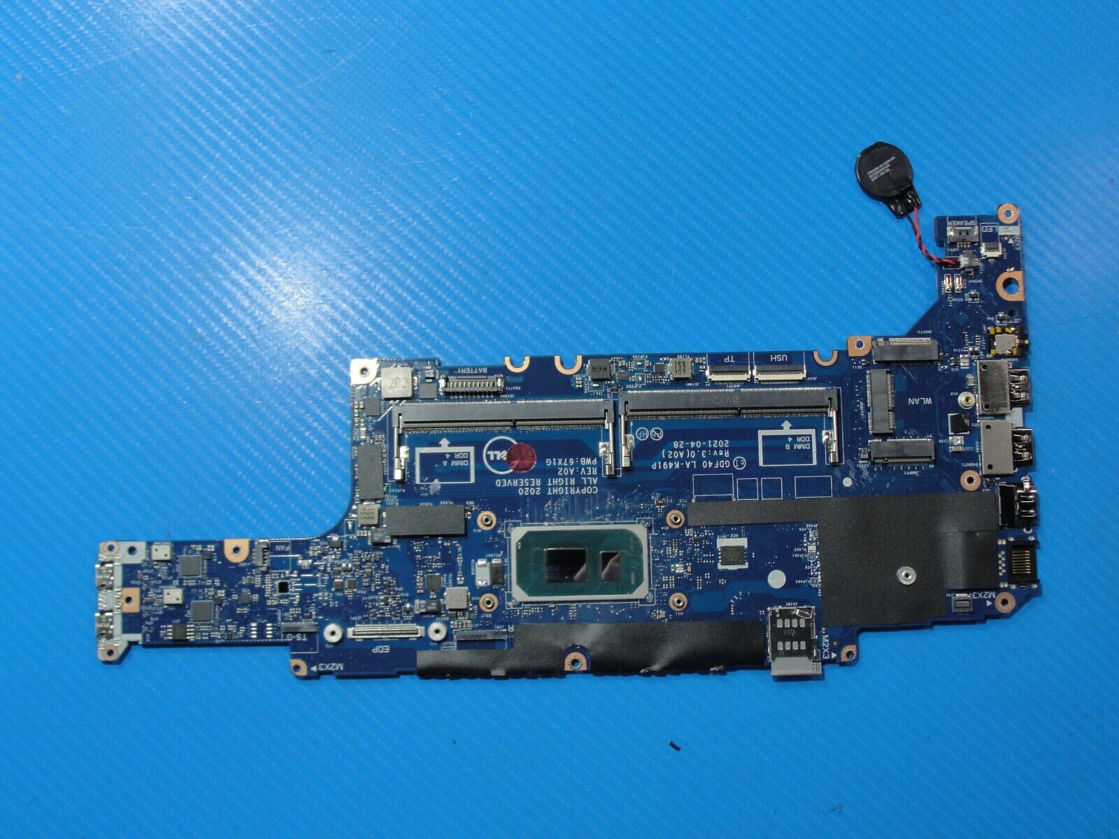 Dell Latitude 14” 5420 OEM Intel i5-1145G7 2.6GHz Motherboard 1M3M4 LA-K491P