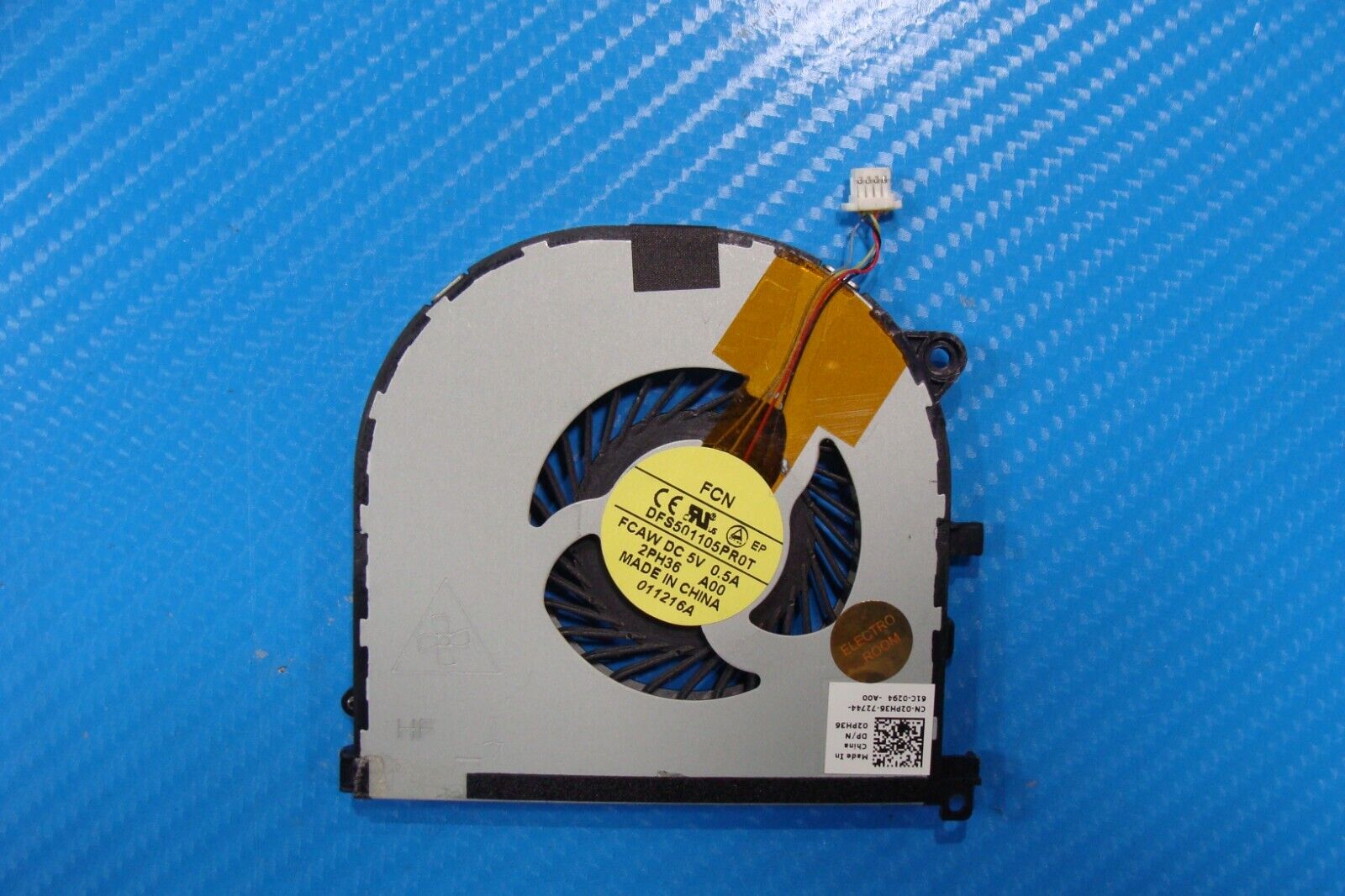 Dell Precision 15.6” M3800 Genuine Laptop Left Cooling Fan 2PH36 DC28000DQF0