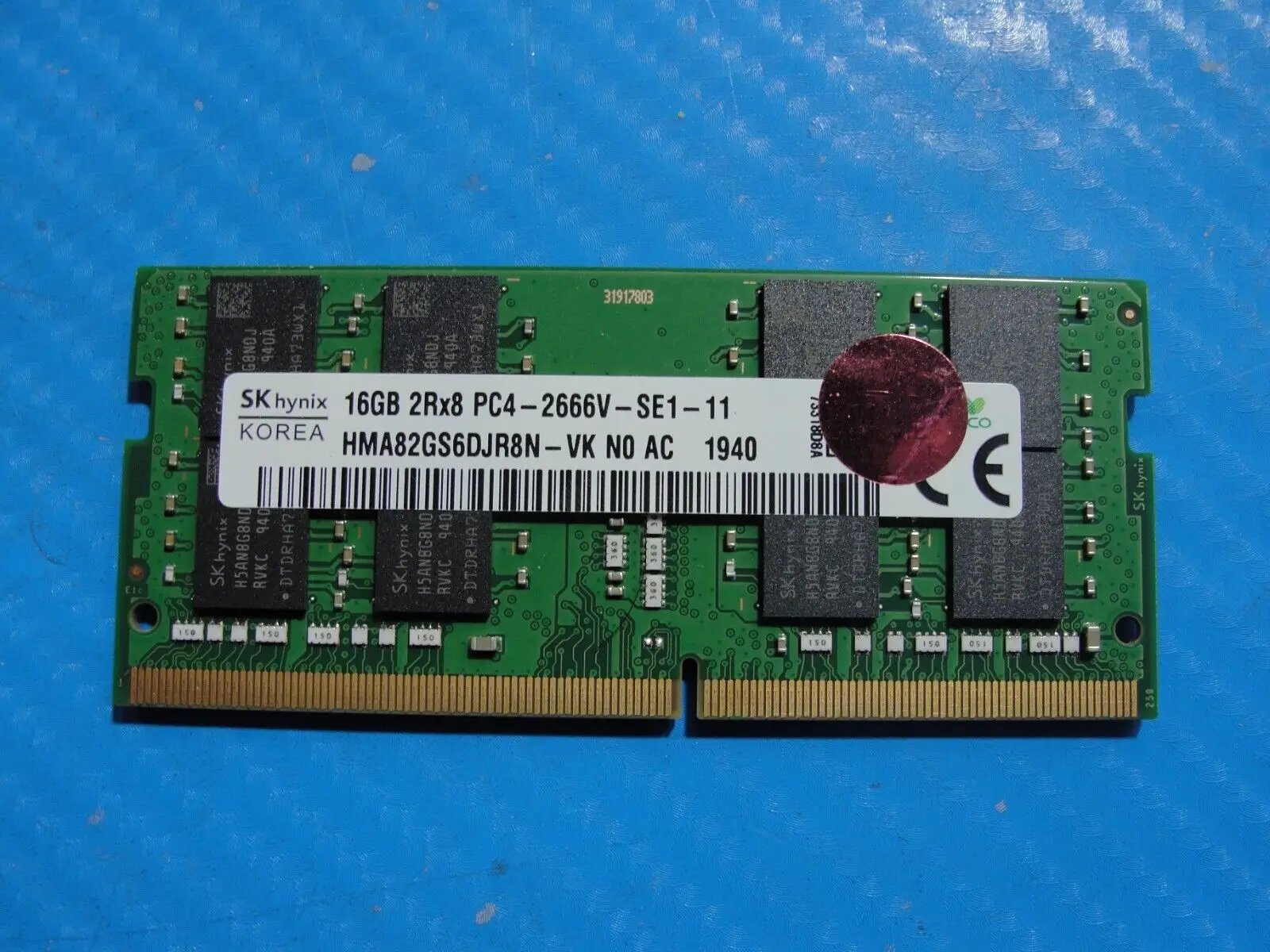 Dell 5501 SK Hynix 16GB 2Rx8 PC4-2666V SO-DIMM Memory RAM HMA82GS6DJR8N-VK