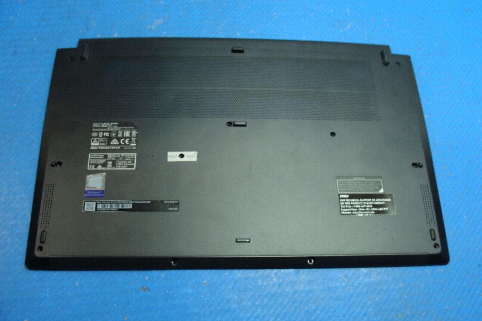 MSI Summit 15.6” B15 A11M-057 Genuine Laptop Bottom Case Black 307552D716HG0