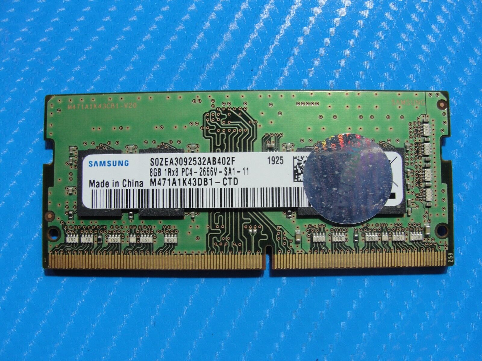 Asus FX505DT Samsung 8GB 1Rx8 PC4-2666V Memory RAM SO-DIMM M471A1K43DB1-CTD