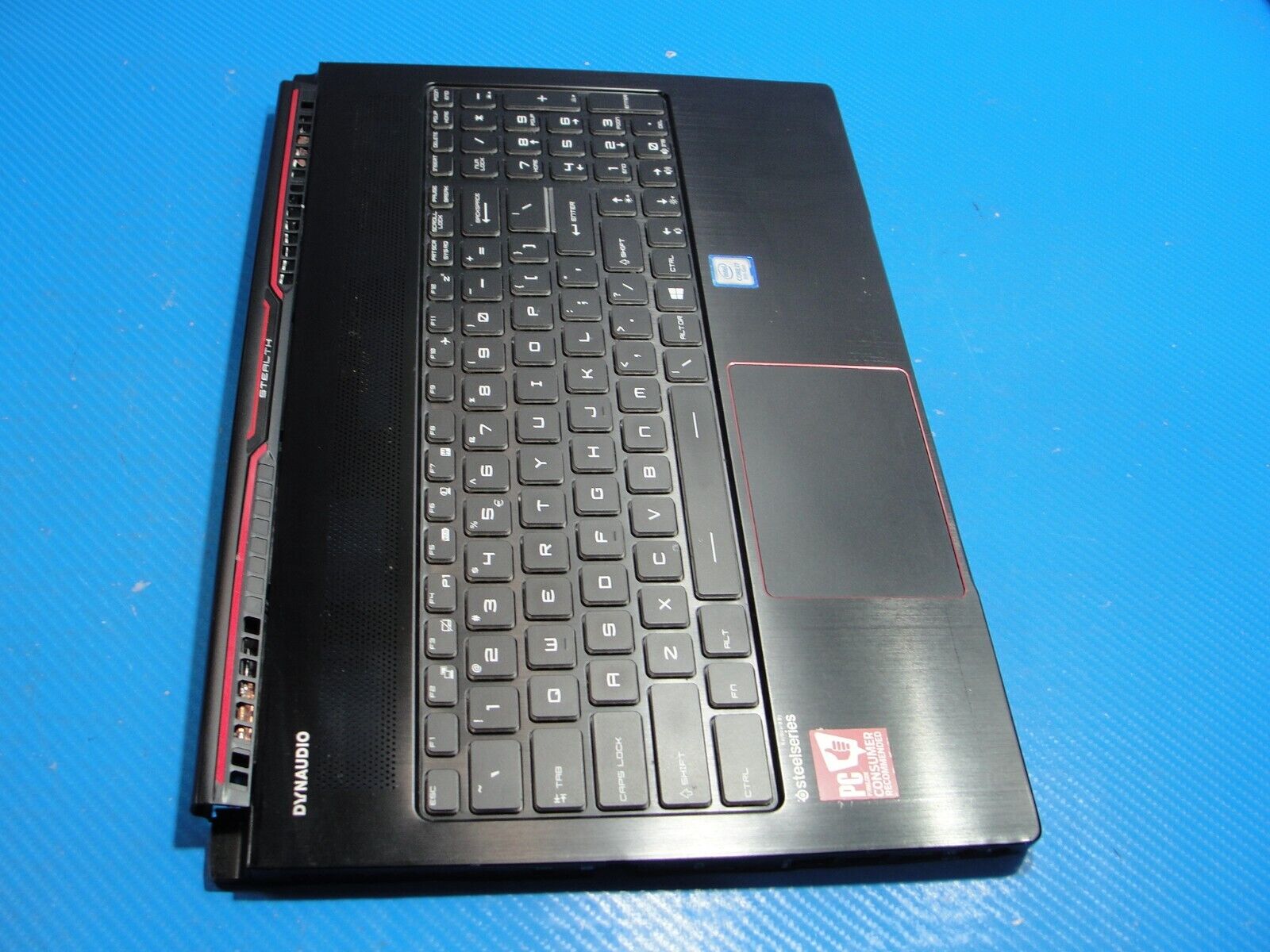 MSI 15.6” GS63 Stealth 8RE Palmrest w/Keyboard TouchPad & Speakers 3076K5C222