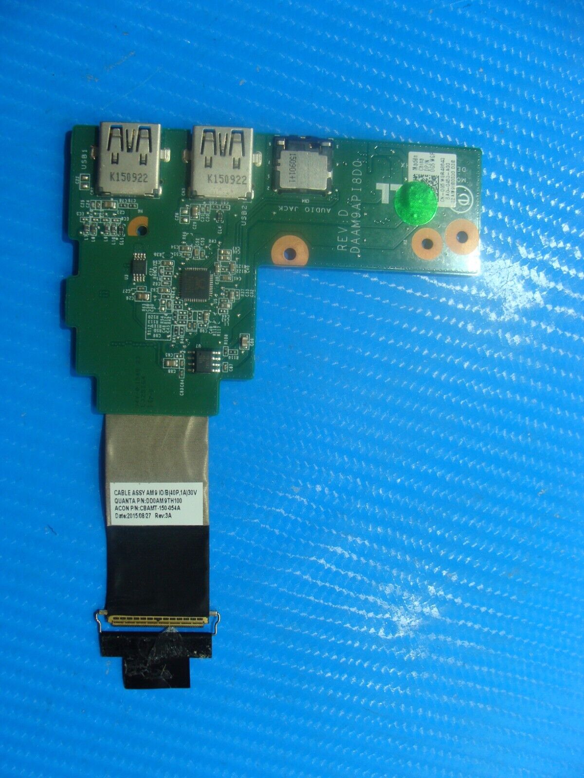 Dell Inspiron 15.6” 15 7559 OEM USB Audio Board w/Cables DAAM9API8D0 G5WGR JHPY2