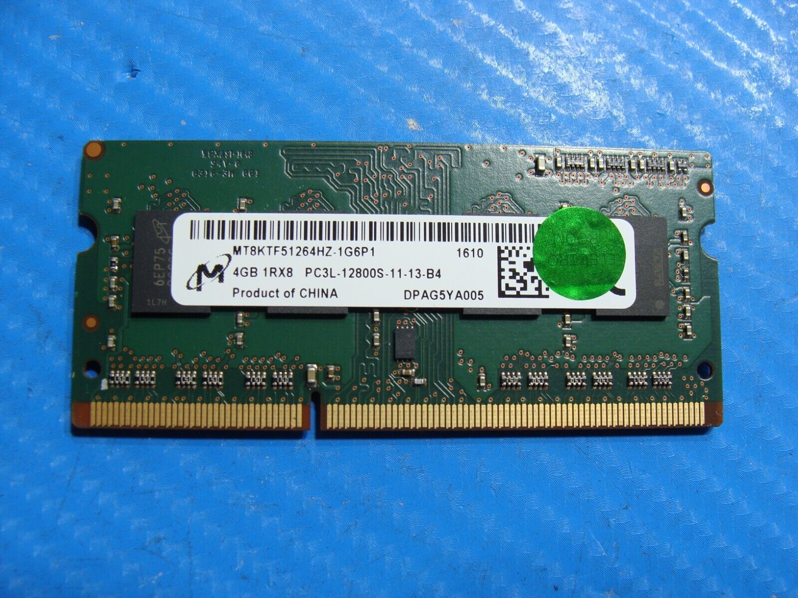 Dell E7250 So-Dimm Micron 4Gb 1Rx8 Memory Ram PC3L-12800S MT8KTF51264HZ-1G6P1