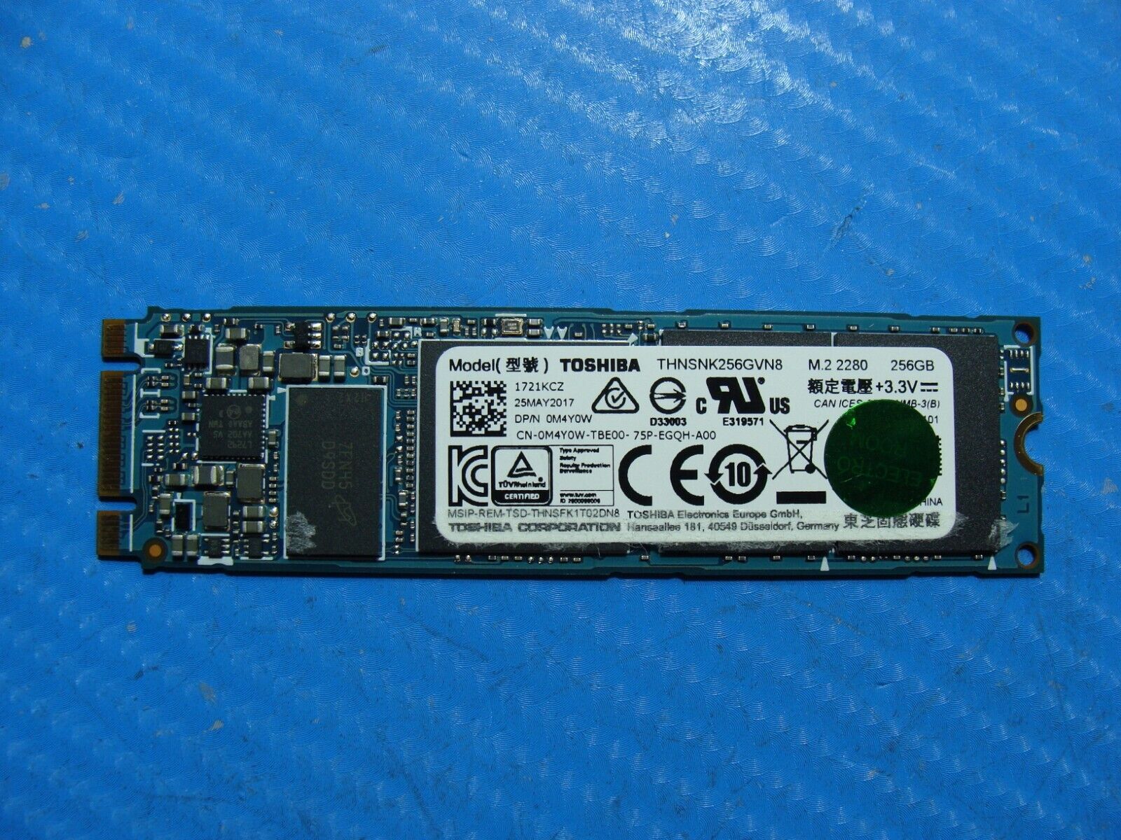 Dell 5480 Toshiba 256Gb NVMe M.2 SSD Solid State Drive THNSNK256GVN8 M4Y0W