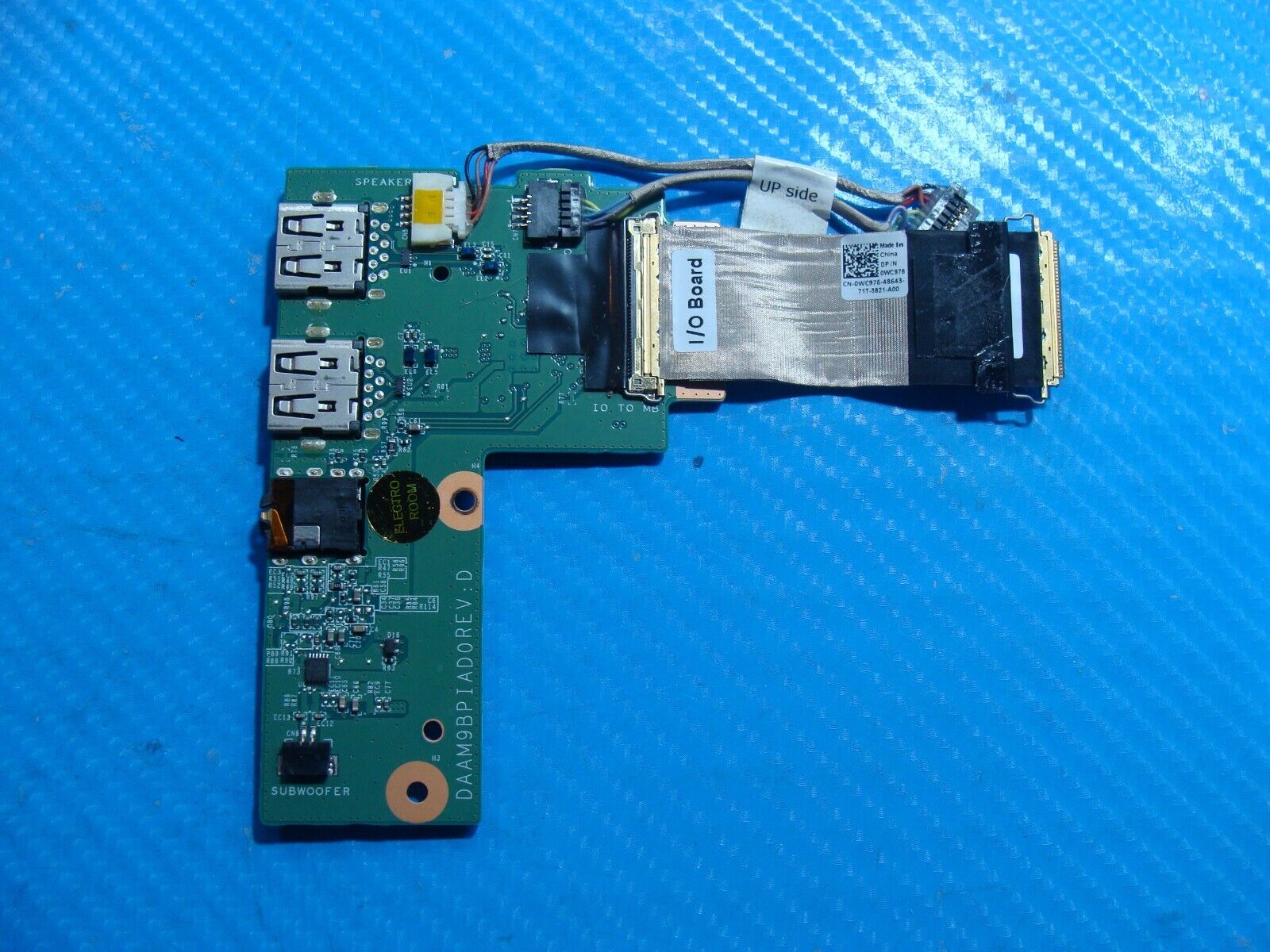 Dell Inspiron 15.6” 15 5577 Audio USB Board w/Cable 3VFY4 DAAM9BPIAD0