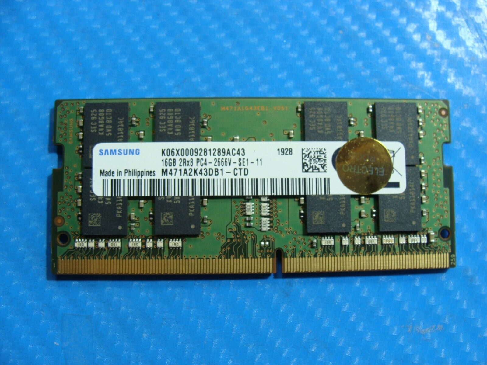 Dell 5540 Samsung 16GB 2Rx8 PC4-2666V Memory RAM SO-DIMM M471A2K43DB1-CTD