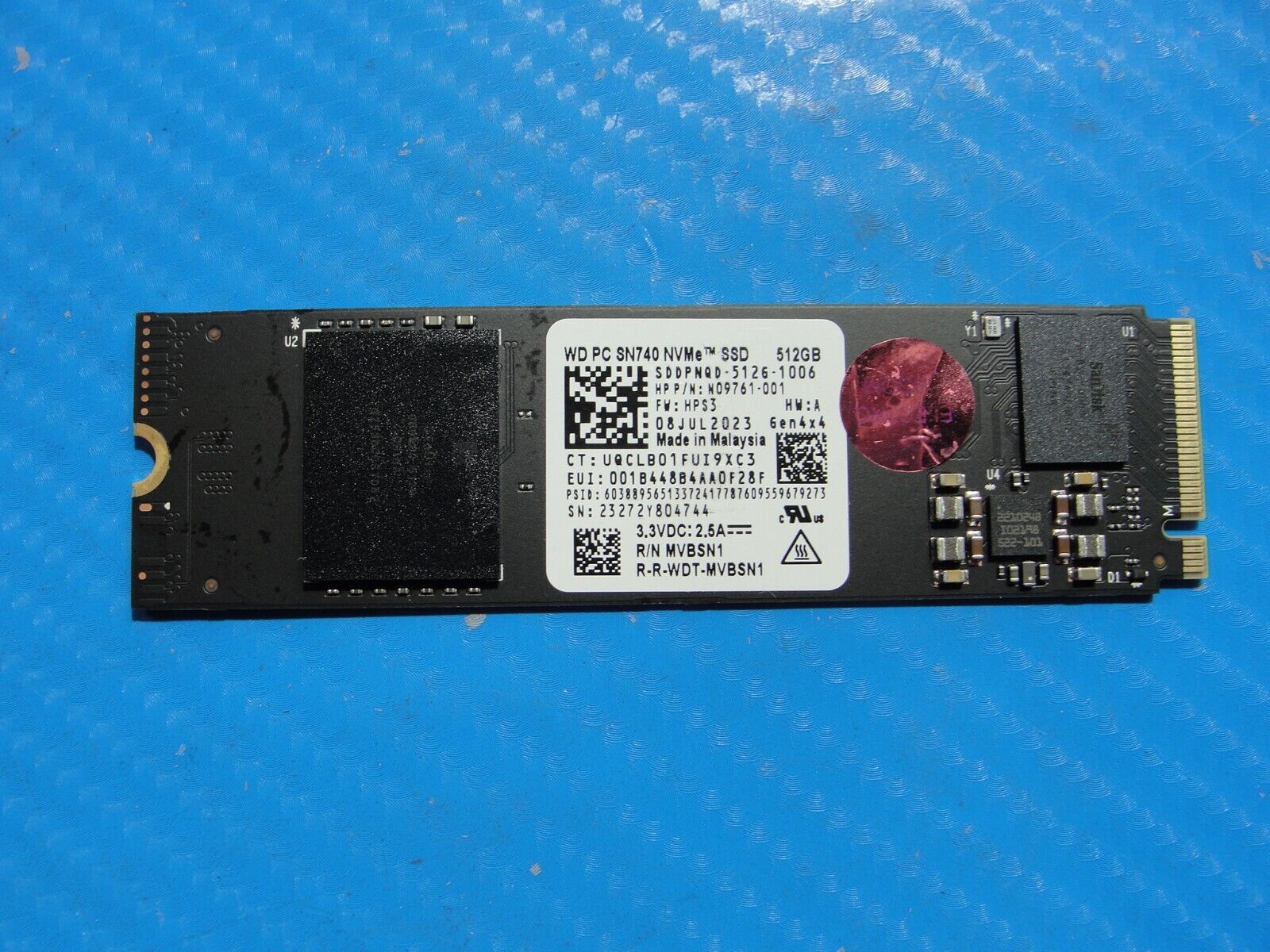 HP 15-fe0053dx Western Digital 512GB M.2 NVMe SSD SDDPNQD-512G-1006 N09761-001