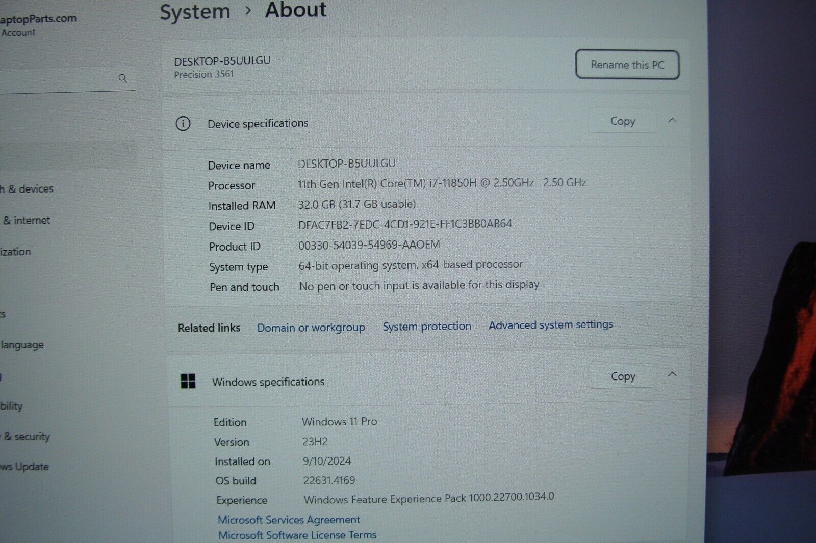 Dell Precision 3561 15.6