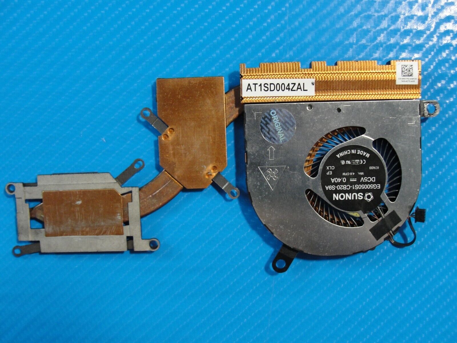 Dell Latitude 14” 5480 OEM Laptop CPU Cooling Fan w/Heatsink NV7FD AT1SD004ZAL