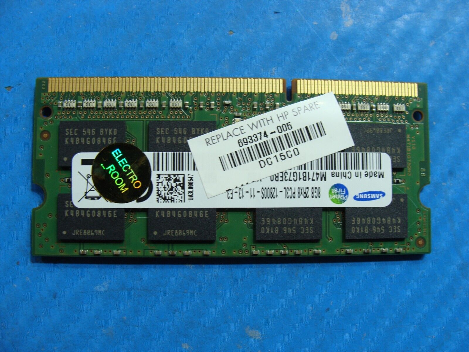 HP 15-ab253cl Samsung 8GB PC3L-12800S Memory RAM SO-DIMM M471B1G73EB0-YK0