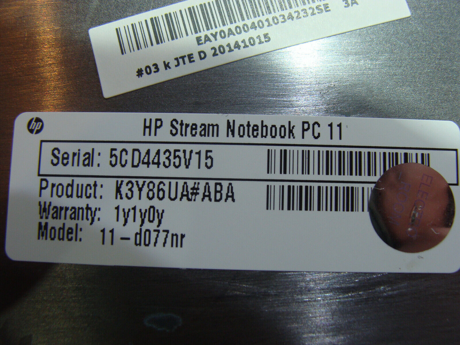 HP Stream 11-d077nr 11.6