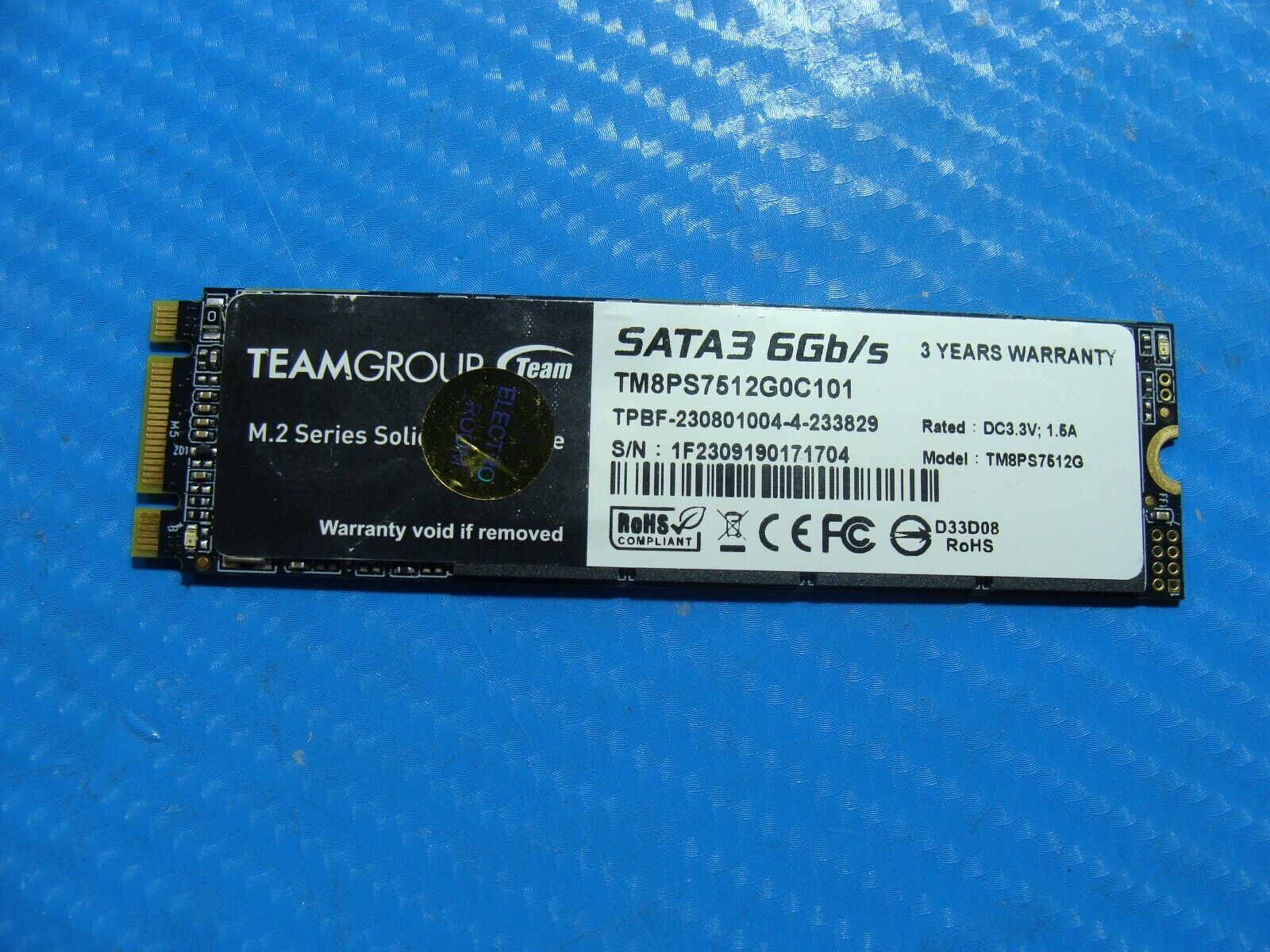 Lenovo C740-15IML TeamGroup 512GB M.2 SATA SSD Solid State Drive TM8PS7512G0C101