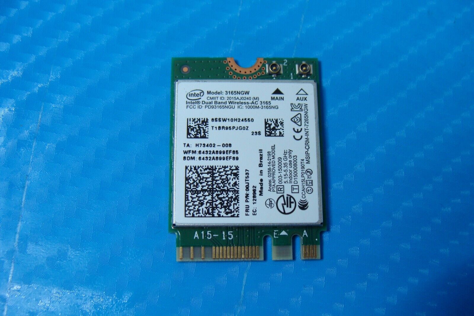 Lenovo IdeaPad 15.6” 330-15IKBR 81FE OEM Wireless WiFi Card 3165NGW 00JT537