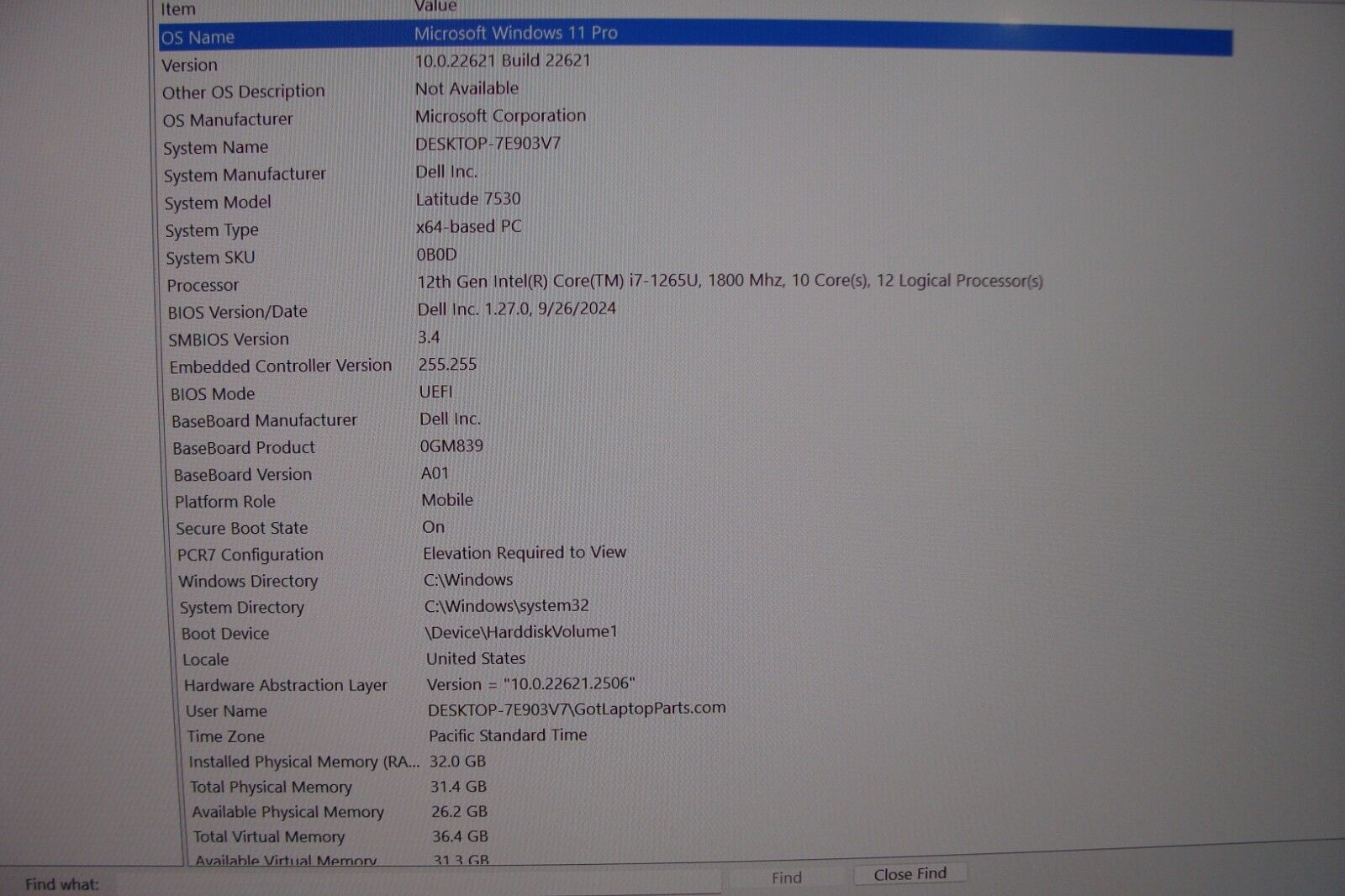 Dell Latitude 7530  Laptop 15.6