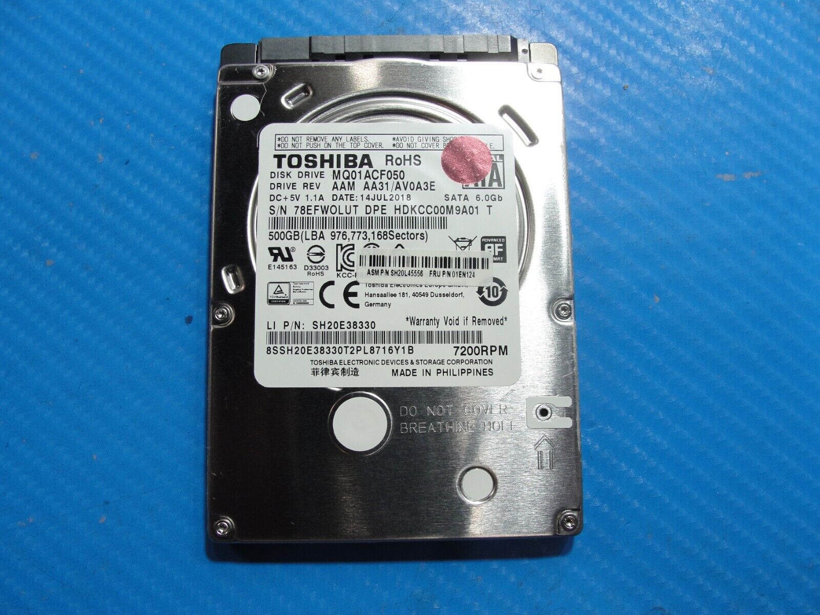 Lenovo E585 Toshiba 500GB SATA 2.5