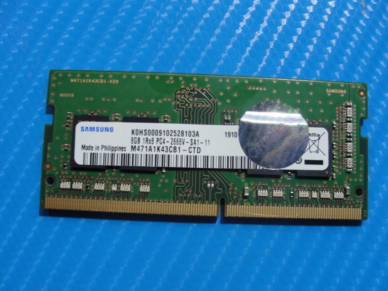 HP 15-df0043dx Samsung 8GB 1Rx8 PC4-2666V Memory RAM SO-DIMM M471A1K43CB1-CTD