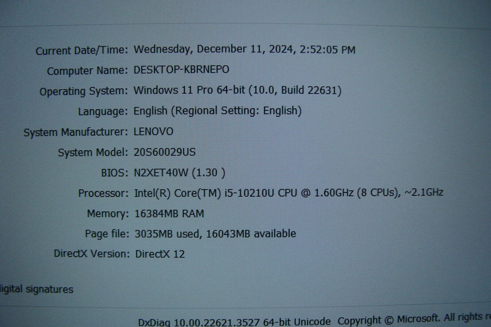 Lenovo ThinkPad T15 Gen 1 15.6