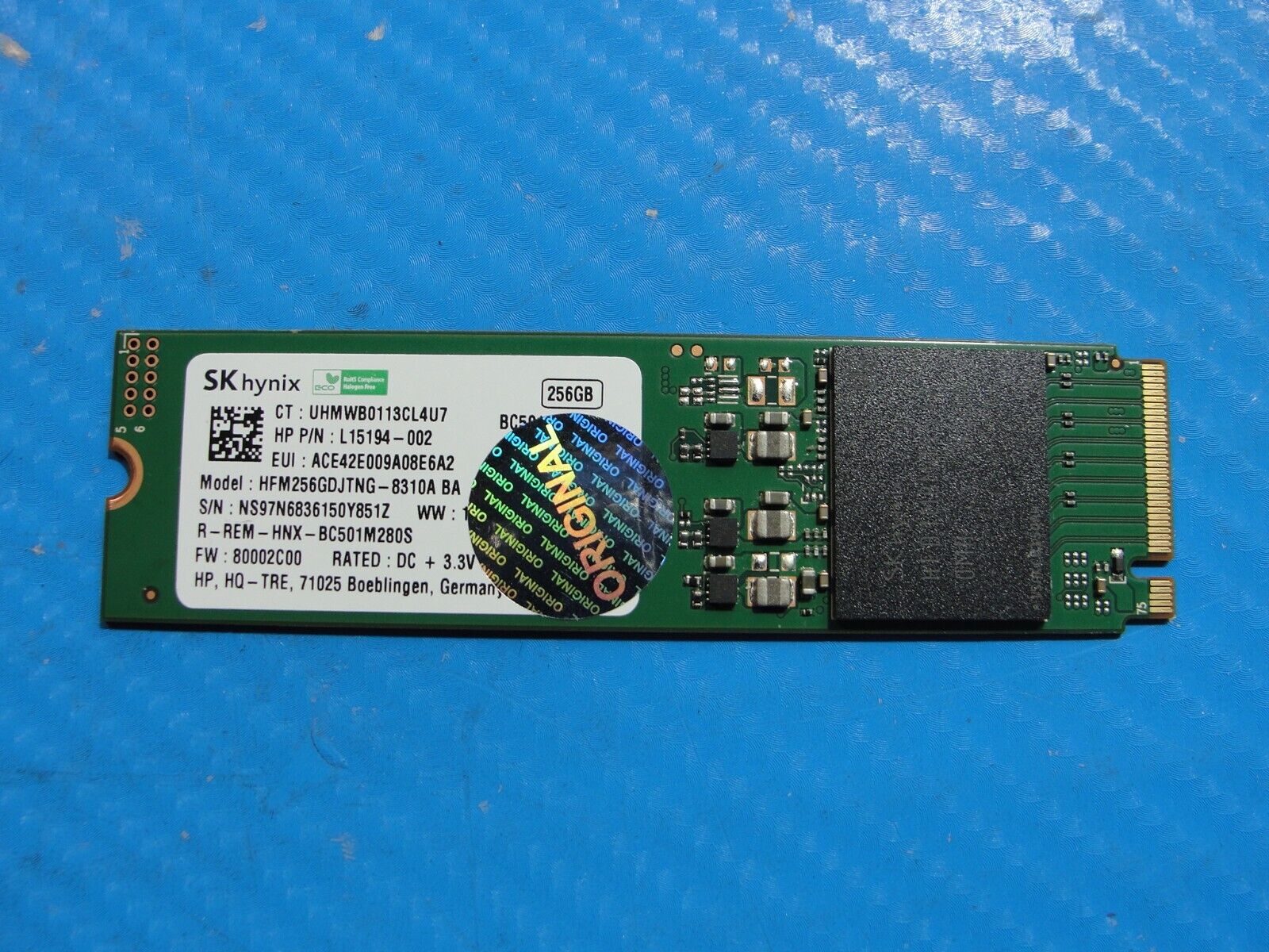 HP 15-cp0053cl SK Hynix 256GB M.2 NVMe SSD Solid State Drive HFM256GDJTNG-8310A