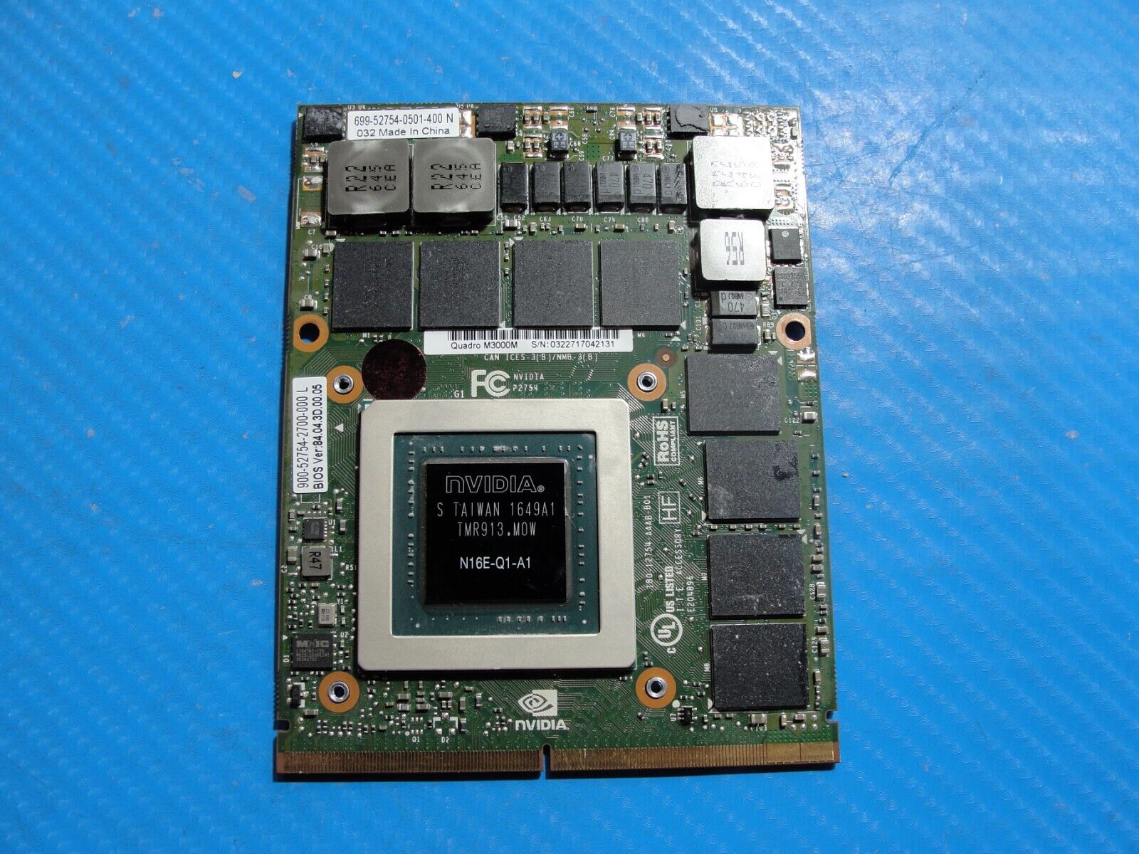 Lenovo ThinkPad P70 Nvidia Quadro M3000M 4GB Video Card N16E-Q1-A1