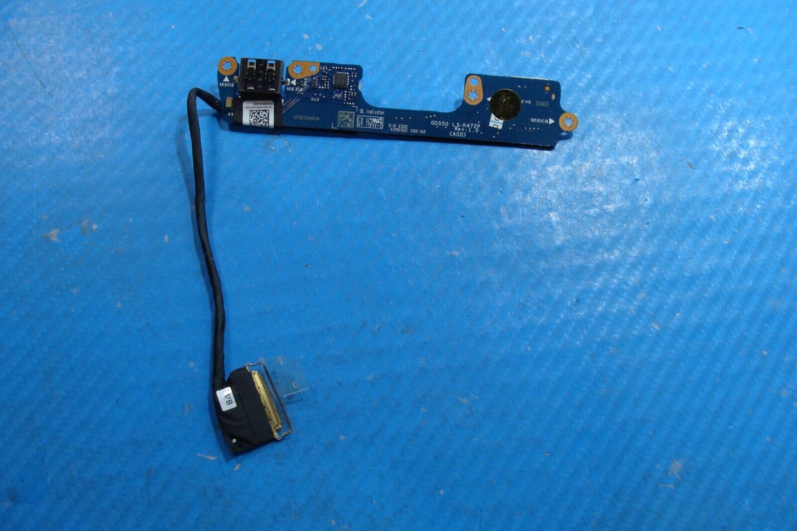 Dell Alienware 15.6” X15 R1 OEM USB SD Card Reader Board w/Cable LS-K472P 6YN8G