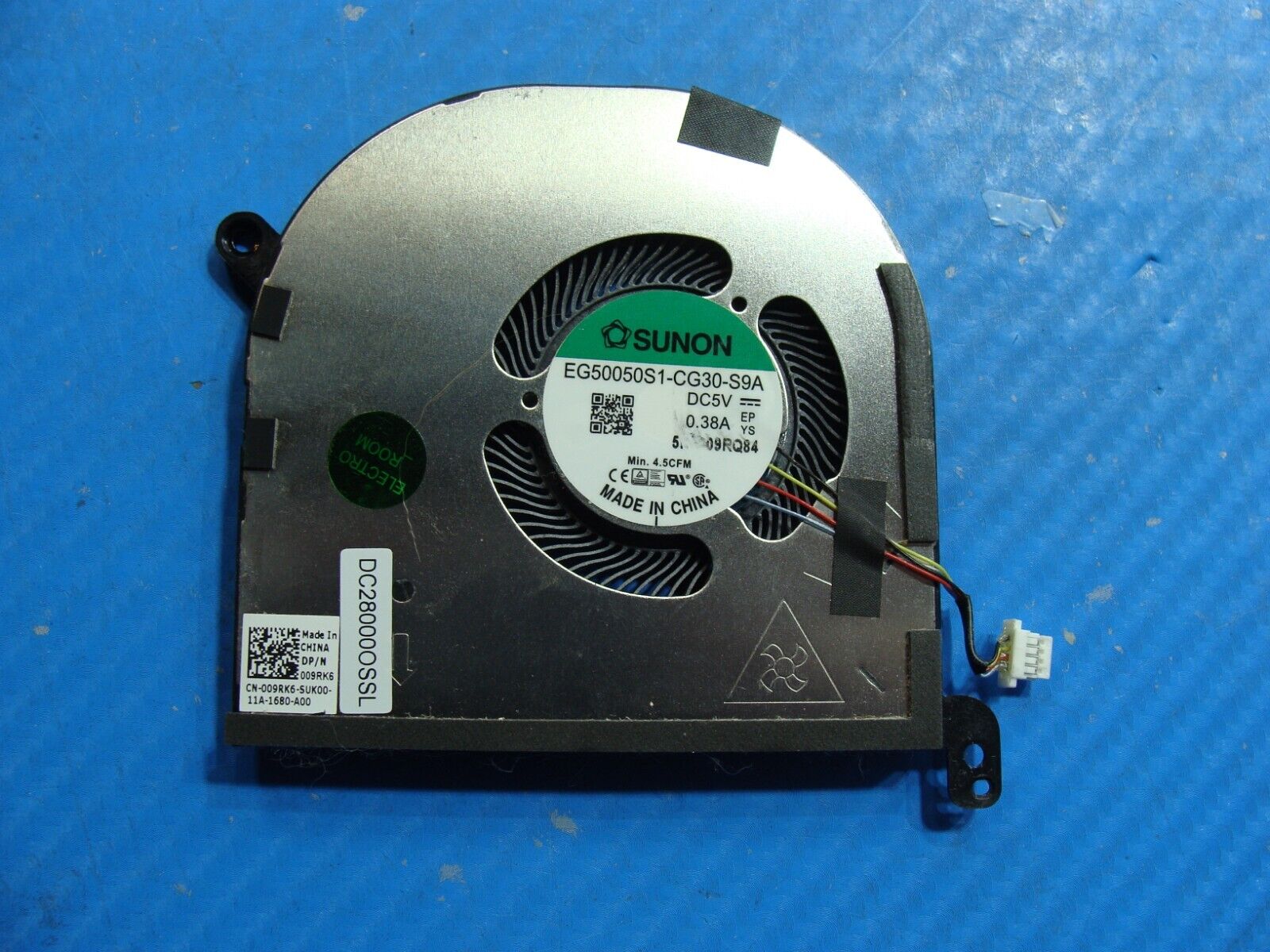 Dell Precision 15.6” 5550 Genuine Laptop CPU Cooling Fan 09RK6 DC28000OSSL