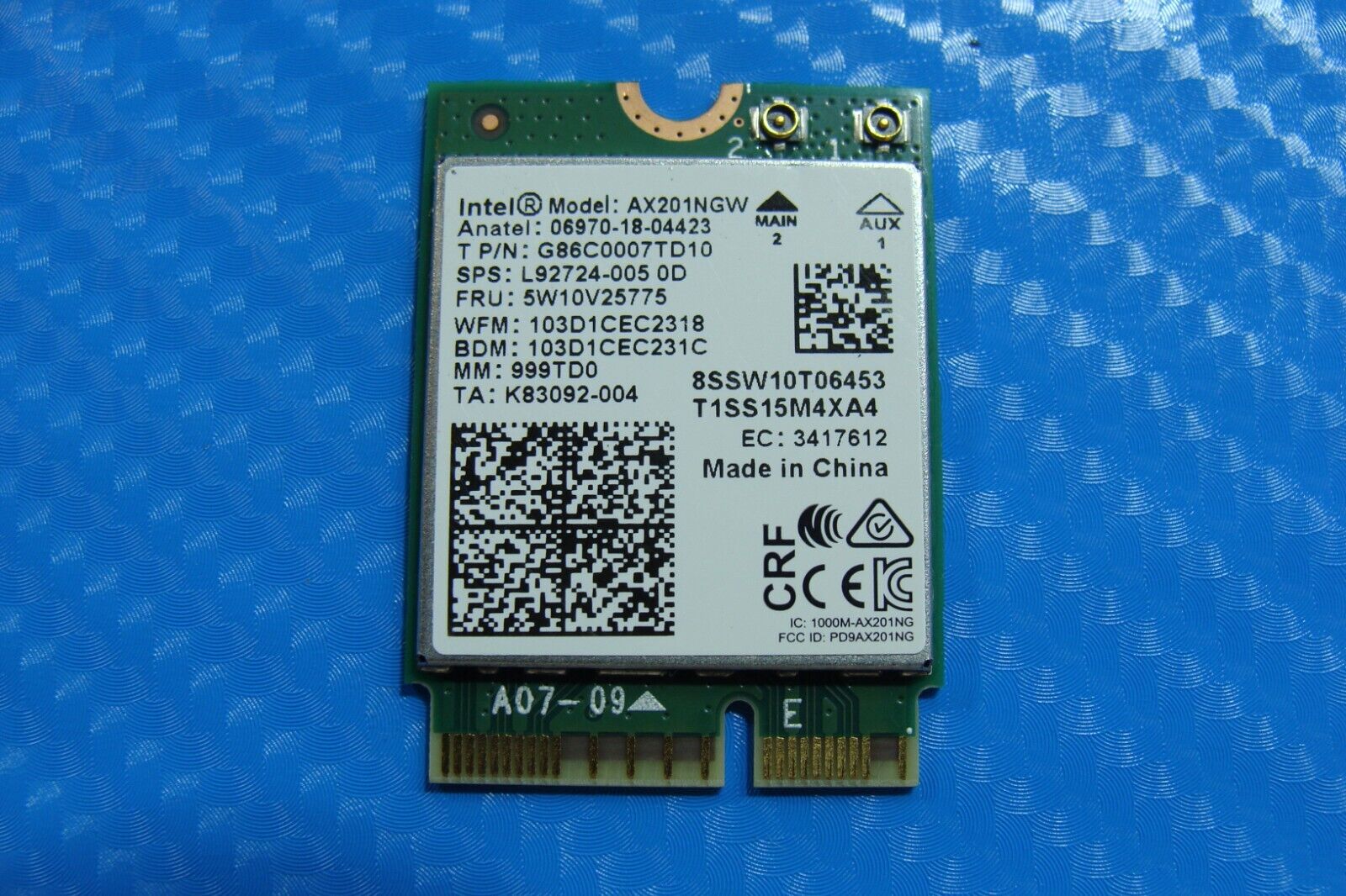 Lenovo IdeaPad 13.3” Flex 5 Chrome 13ITL6 Wireless WiFi Card AX201NGW 5W10V25775