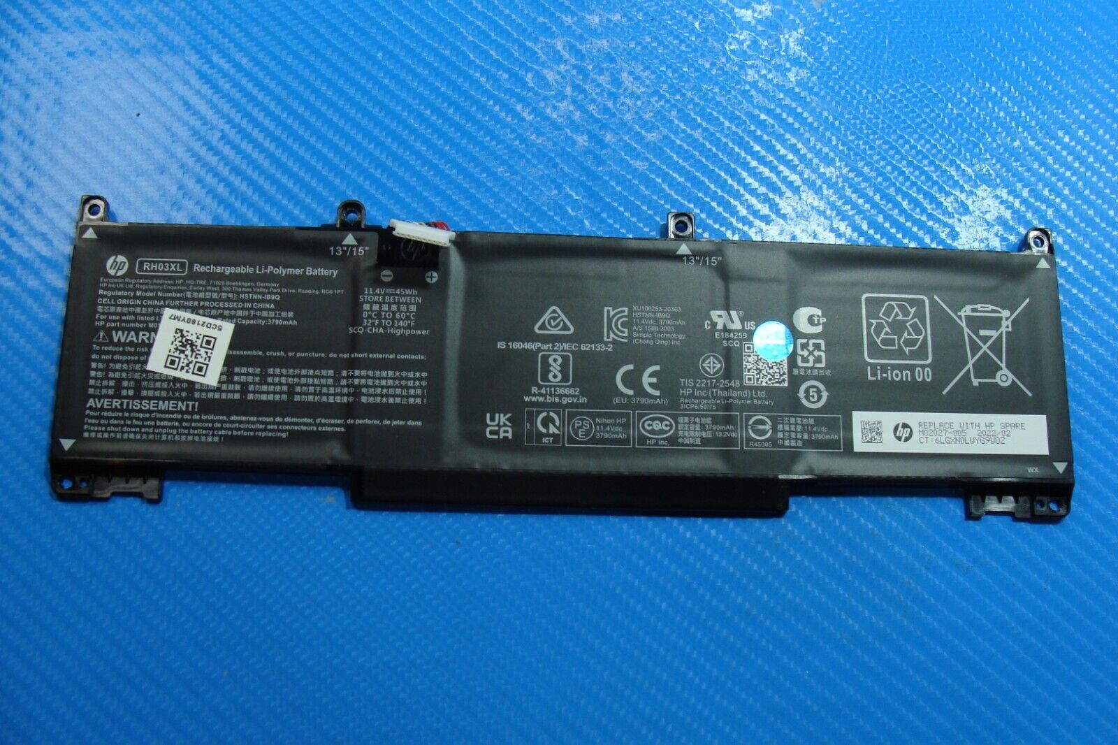 HP ProBook 14” 440 G8 OEM Laptop Battery 11.4V 45Wh 3790mAh RH03XL M02027-005