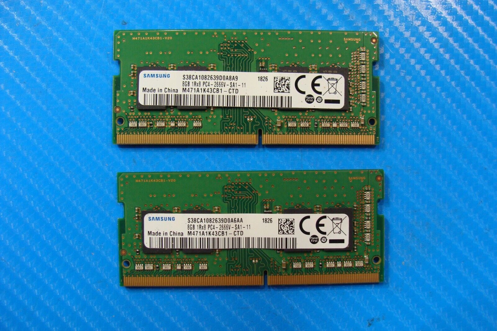 Razer RZ09-0238 Samsung 16GB 2x8GB 1Rx8 PC4-2666V Memory RAM M471A1K43CB1-CTD