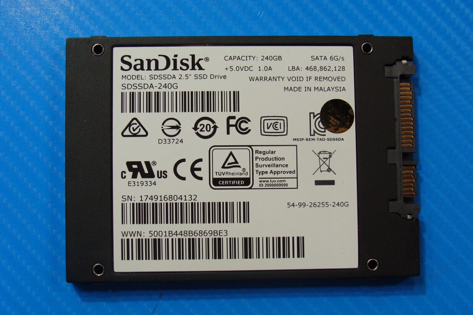 HP 15m-bp112dx SanDisk 240GB SATA 2.5