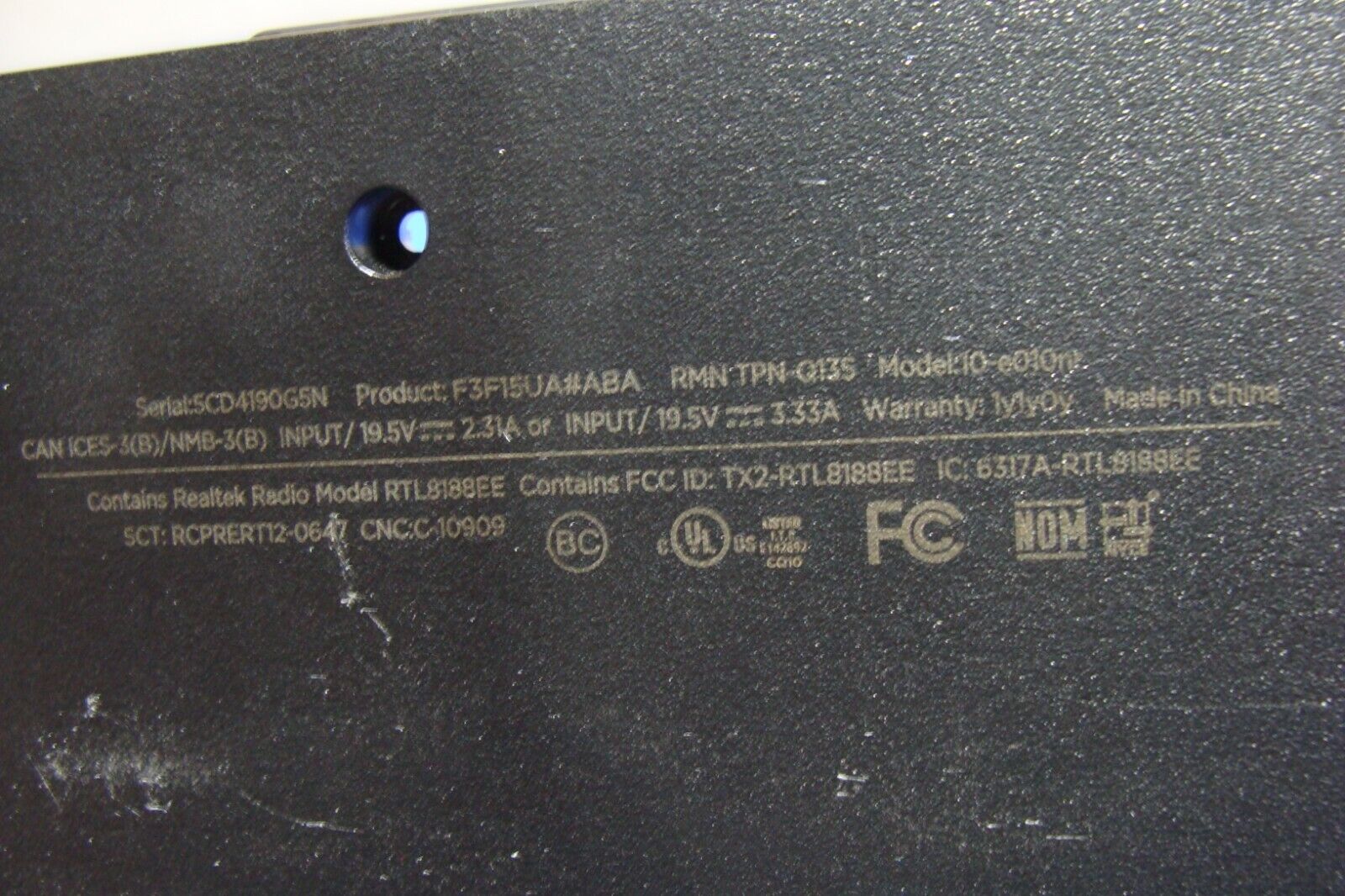 HP Pavilion TouchSmart 10-e010nr 10.1